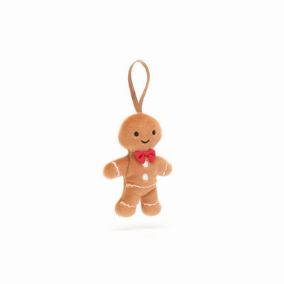 Jellycat Festive Folly Gingerbread Fred UK | 98437DMLJ